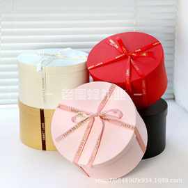圆形牛皮纸盒圆形伴手礼盒子礼物盒礼品盒圣诞包装盒饼干烘焙包装