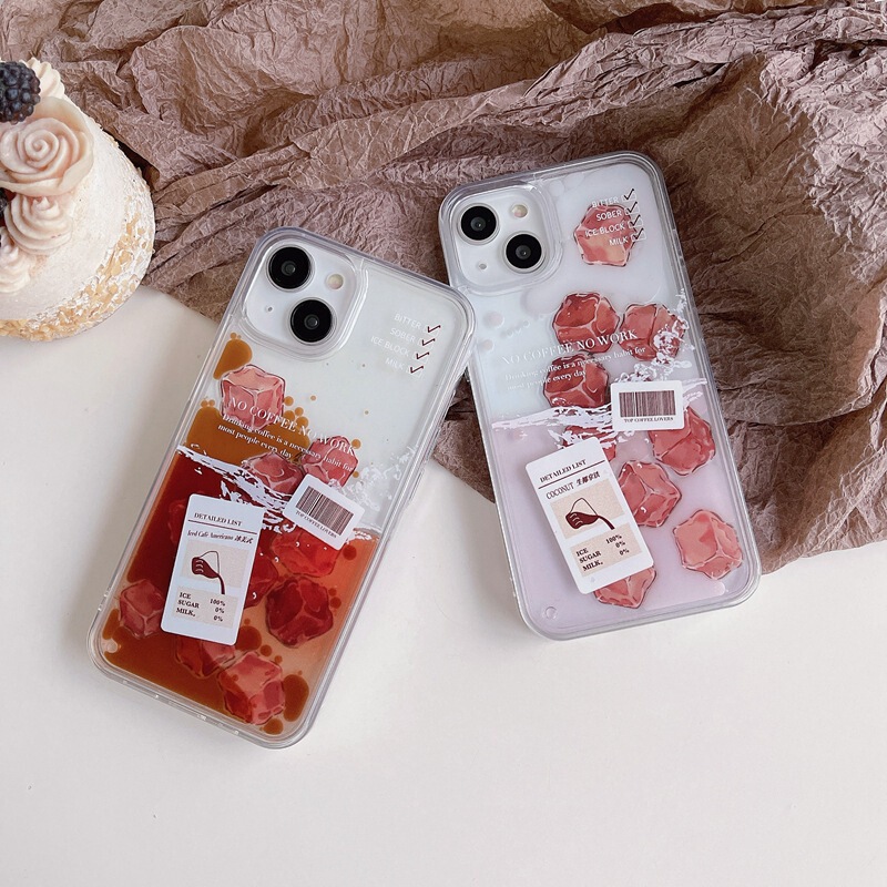 Suitable for iPhone15Pro Phone Case Apple 14 Ice American Coconut Latte Liquid Sand Case 12 Protective Case Suitable for iPhone15Pro Phone Case Apple 14 Ice American Coconut Latte Liquid Sand Case 12 Protective Case