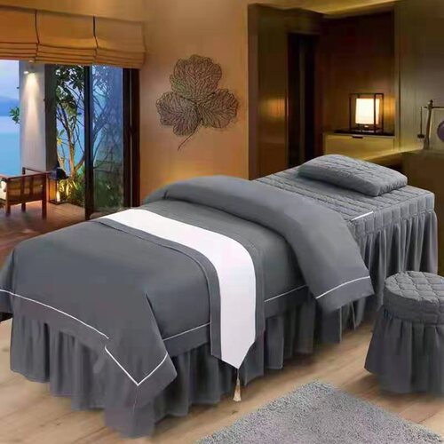 New beauty bedspread set directly supplied by the manufacturer, high-end beauty salon massage ear cleaning SPA wellness center bed cover