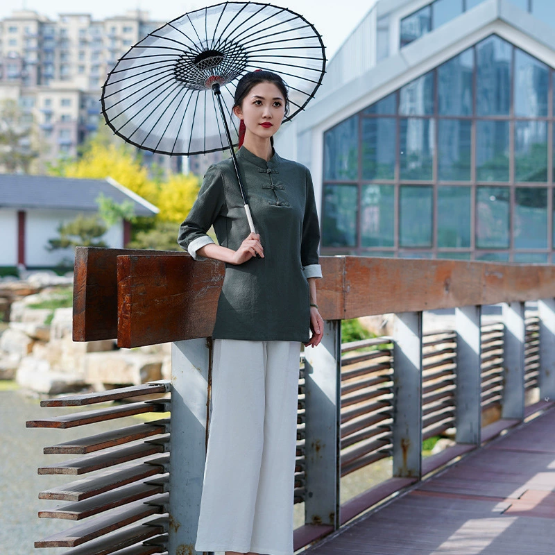 Ретро-костюм для салона красоты в китайском стиле