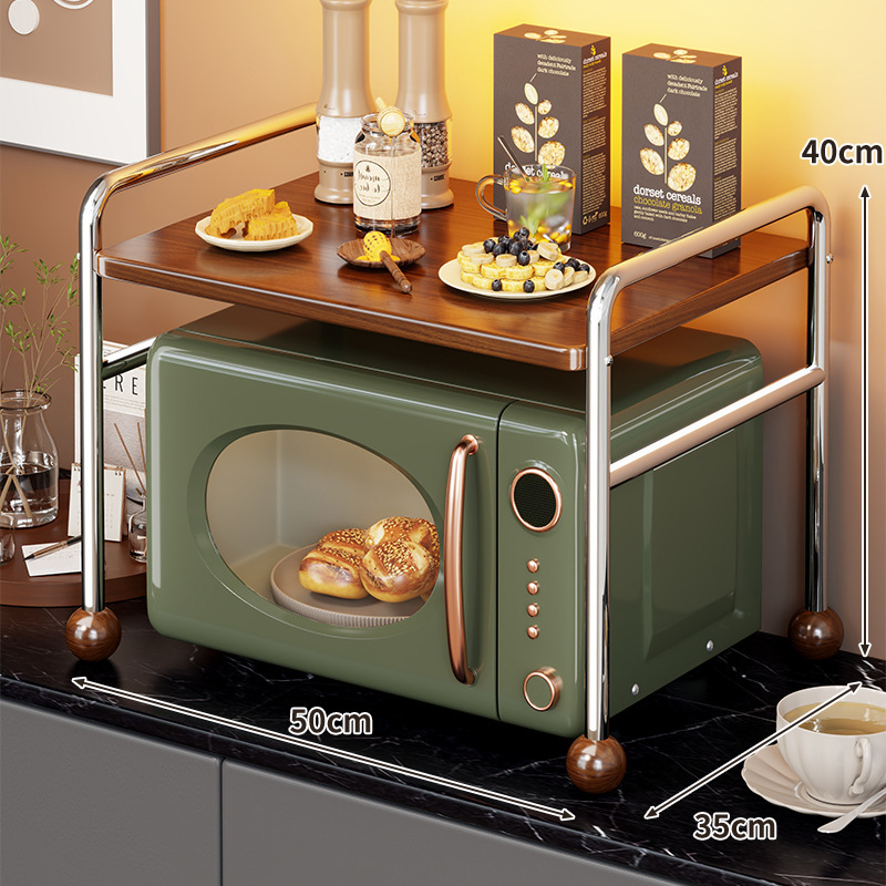 中古キッチン収納ラック家庭用多層電子レンジスタンドカウンタートップ多目的引き出し式コーヒーマシン収納|undefined