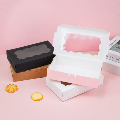 窓開け紙箱包装焙煎包装箱アマゾン紙箱牛皮長方形開口ギフト箱窓開け透明