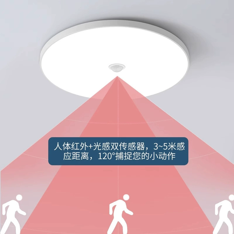 LED-индукционная физиологическая потолочная лампа для лестниц, коридора, датчик движения