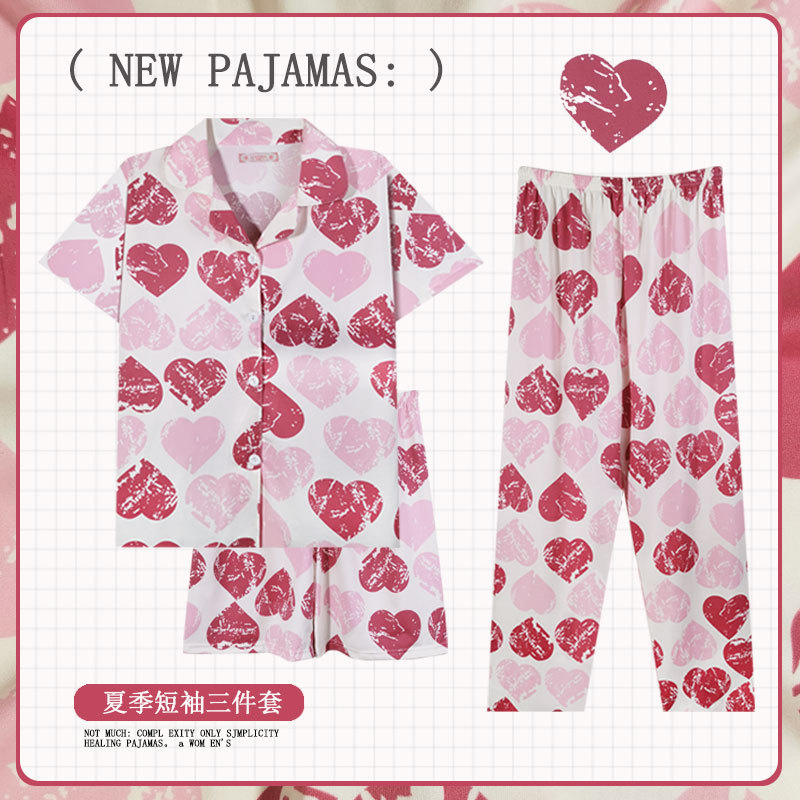 D.M-68 de tres piezas de corazón rosa