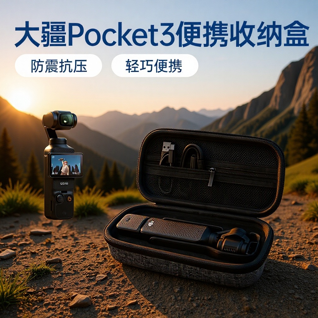 DJI Osmo Pocket 3 Camera Storage Case EVA Hard Shell Shockproof and Waterproof Drone Accessory Bag