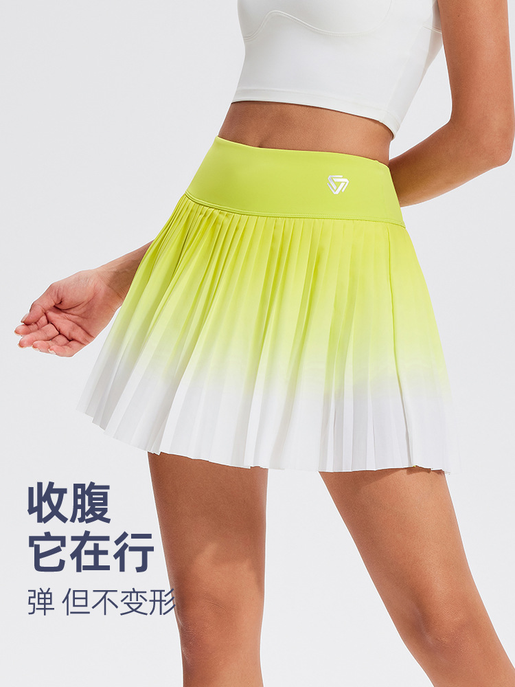 Nueva falda de bádminton de Caijue con degradado de color, de secado rápido, corte en A, para deportes al aire libre como bádminton, golf y tenis.