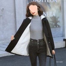 加绒棉服外套女中长款2025冬季新款韩版加厚洋气羊羔毛风衣大衣潮