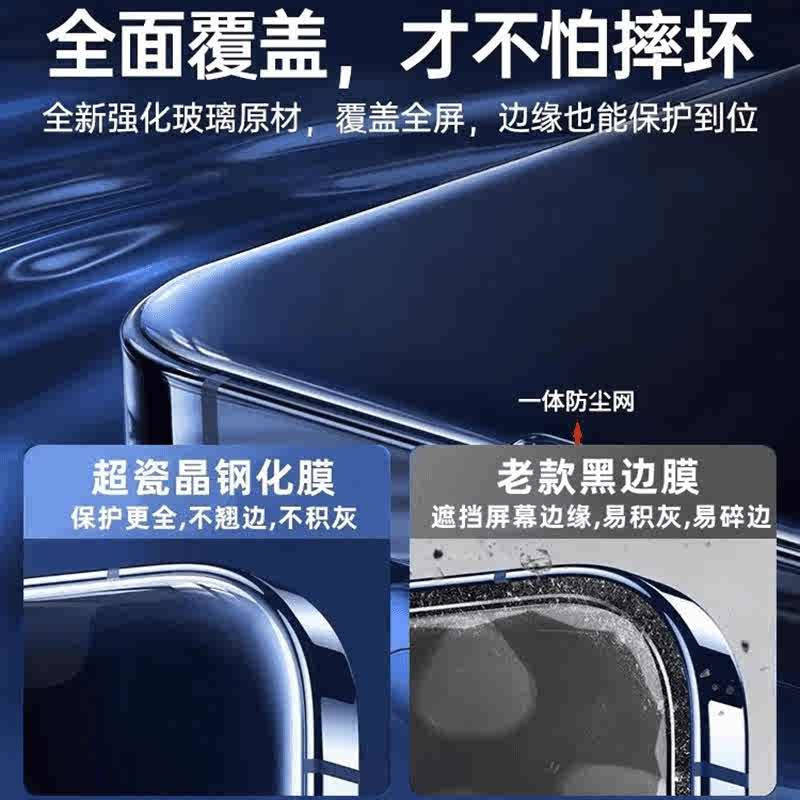 Apple 17強化ガラスフィルム、16promax覗き見防止フィルム、15proフルスクリーン、14plusブルーライトカット、13携帯電話フィルムに適用|undefined