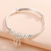 Women's bracelet, silver bracelet, Korean style, simple and elegant design, silver 999 sample, wholesale