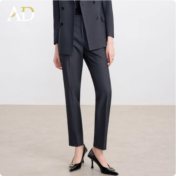Charcoal gray trousers