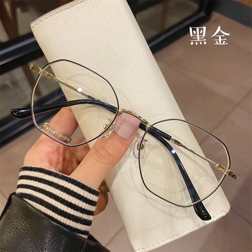 Xiaohongshu anti-blue light radiation myopia glasses frame for women, can be equipped with prescription plain-faced computer eye protection eye frame