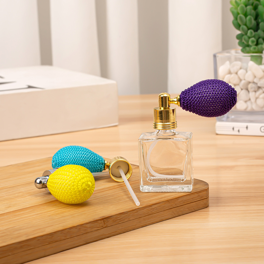 气囊喷雾四方香水瓶 8ML香水分装配件 气囊玻璃香水瓶喷雾瓶高端