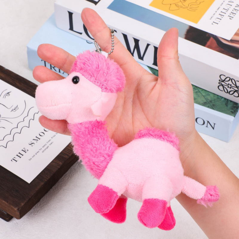 新しいラクダぬいぐるみ人形かわいい小さなラクダキーホルダーペンダント砂漠ラクダ人形バッグペンダント|undefined