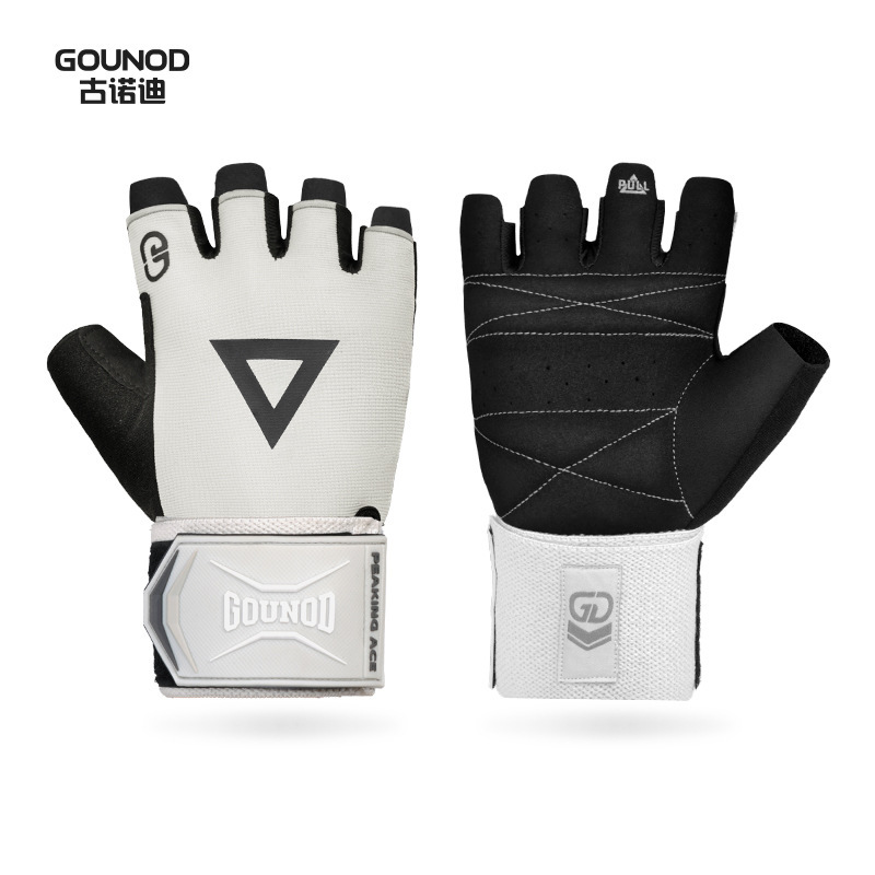 GOUNOD フィットネスグローブハーフフィンガーサイクリングパームガード男性と女性のための機器トレーニングダンベル重量挙げ滑り止めスポーツグローブ|undefined