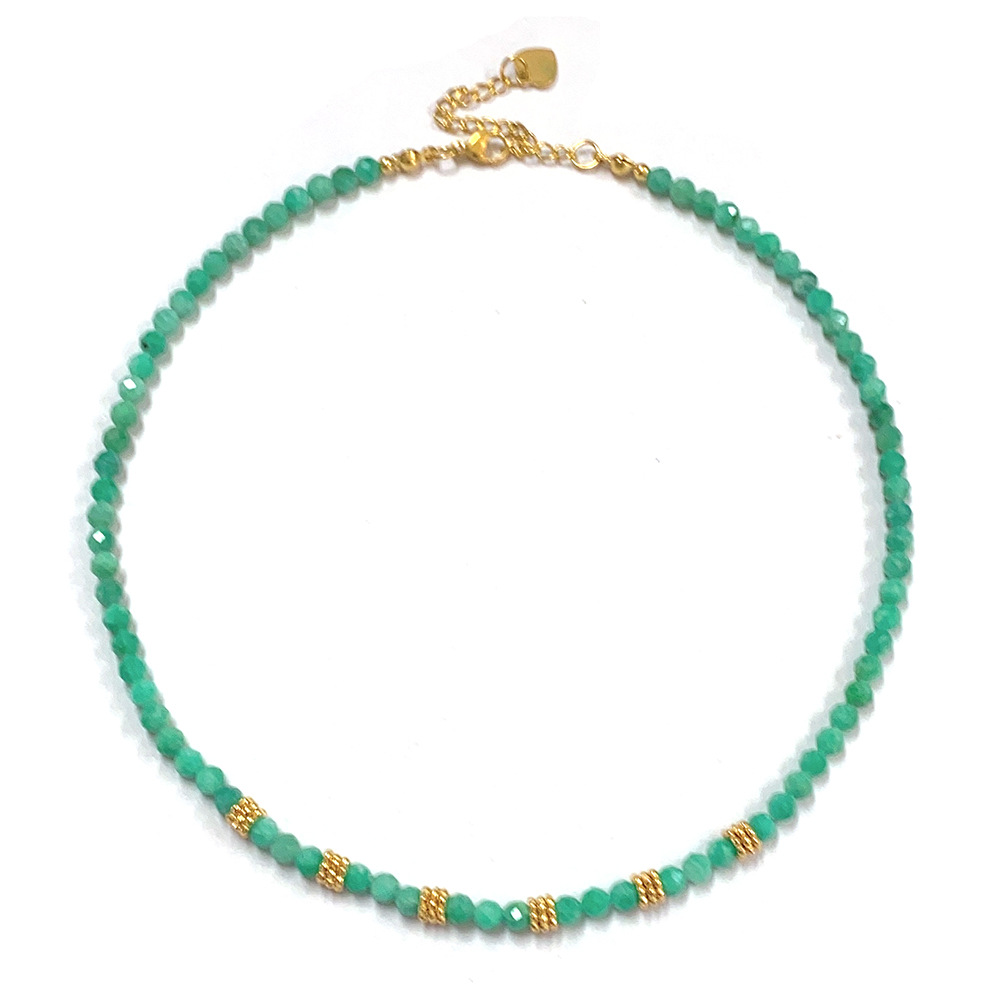 25g Weight Beads Pendant Material Necklace Classification Titanium Steel Chain Material 1 Piece Quantity Holiday, Daily Occasion Beaded, natural stone, Titanium Steel Material Geometric Pattern Women's Gender Beaded Design Simple Style Style Simple Style Geometric Beaded Natural Stone Titanium Steel Necklace In Bulk 20