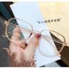 New net red polygonal lenses frame women's trend big frame anti -Blu -ray flat light mirror Douyin same myopic finished products