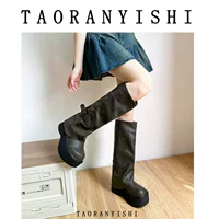 Платформенные сапоги‑чулки (женские), демисезон, маленький дизайн