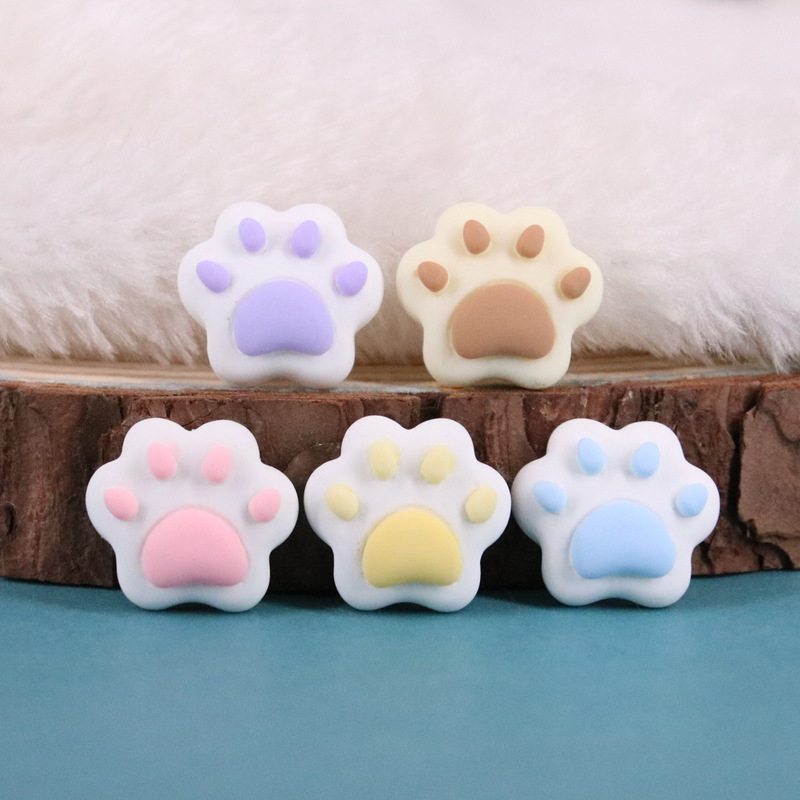 卡通可爱猫爪子树脂配件diy奶油胶手机壳材料发饰品服装鞋包辅料
