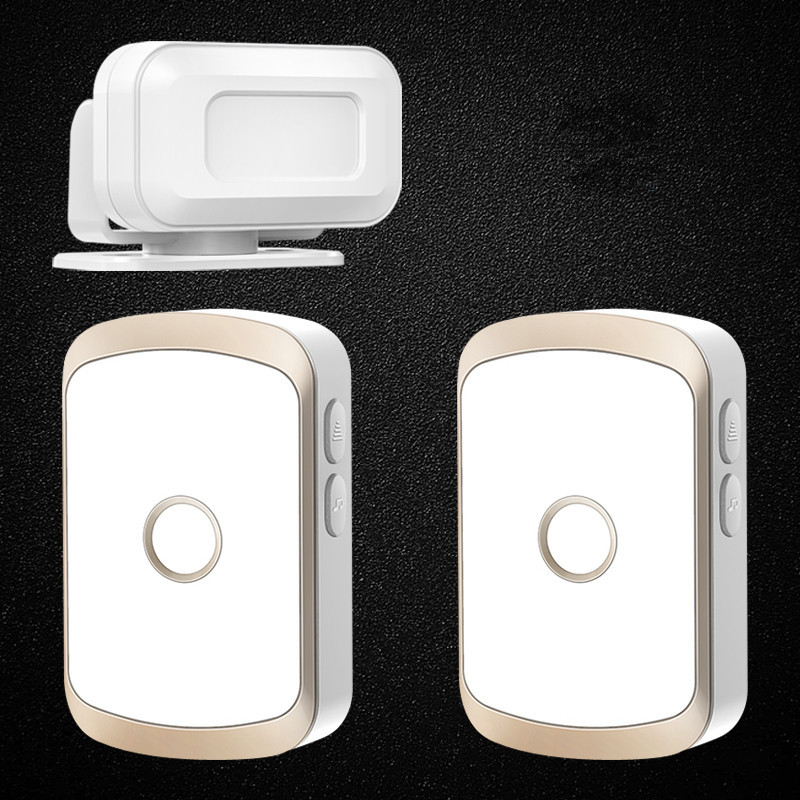 门口欢迎光临感应器店铺进门语音提示迎宾报警器超市分体门铃商用