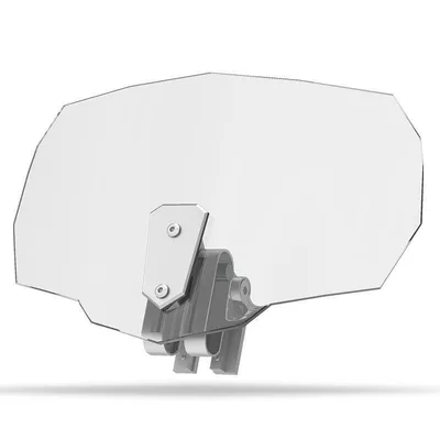 Motorcycle front windshield: windshield with adjustable height - approximate-dimensions-height-215width-315transparent-electrostatic-film