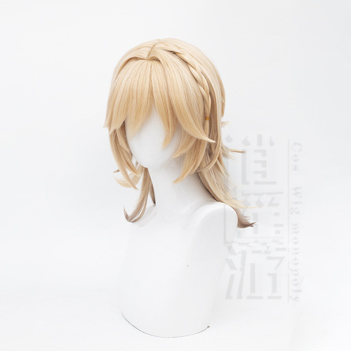 Xiaoyaoyou Genshin Impact Xumi Kawi light golden gradient mixed brown style medium-long hair cosplay wig