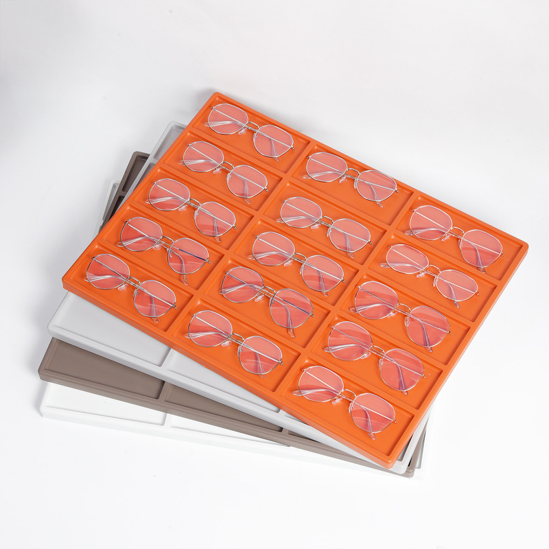 In-stock multi-compartment glasses display tray, sunglasses storage box, glasses display box, stall display props In-stock multi-compartment glasses display tray, sunglasses storage box, glasses display box, stall display props