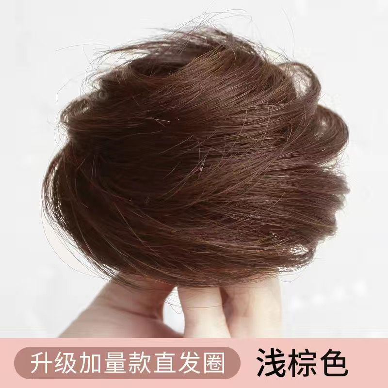 Cabeza de pelo real, anillo de pelo de simulación, bolsas de pelo de pino, bolsas de pelo de estilo antiguo, bandeja de pelo, brote de flores, artefacto mágico
