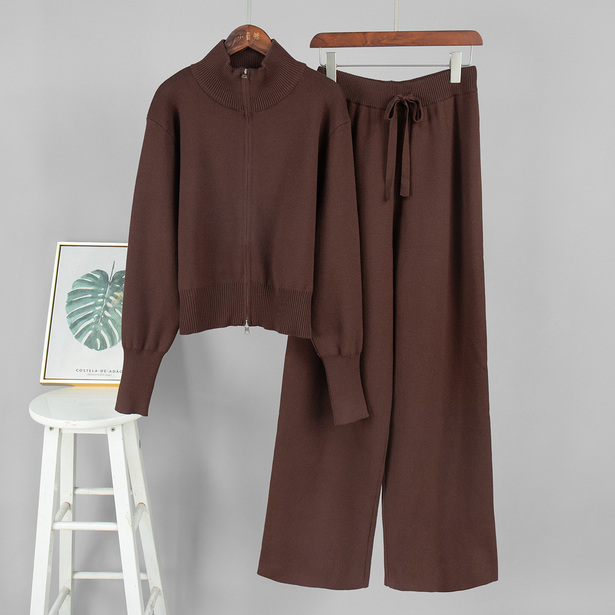 Suéter de punto elegante para mujer con doble cremallera slim_voghion.com