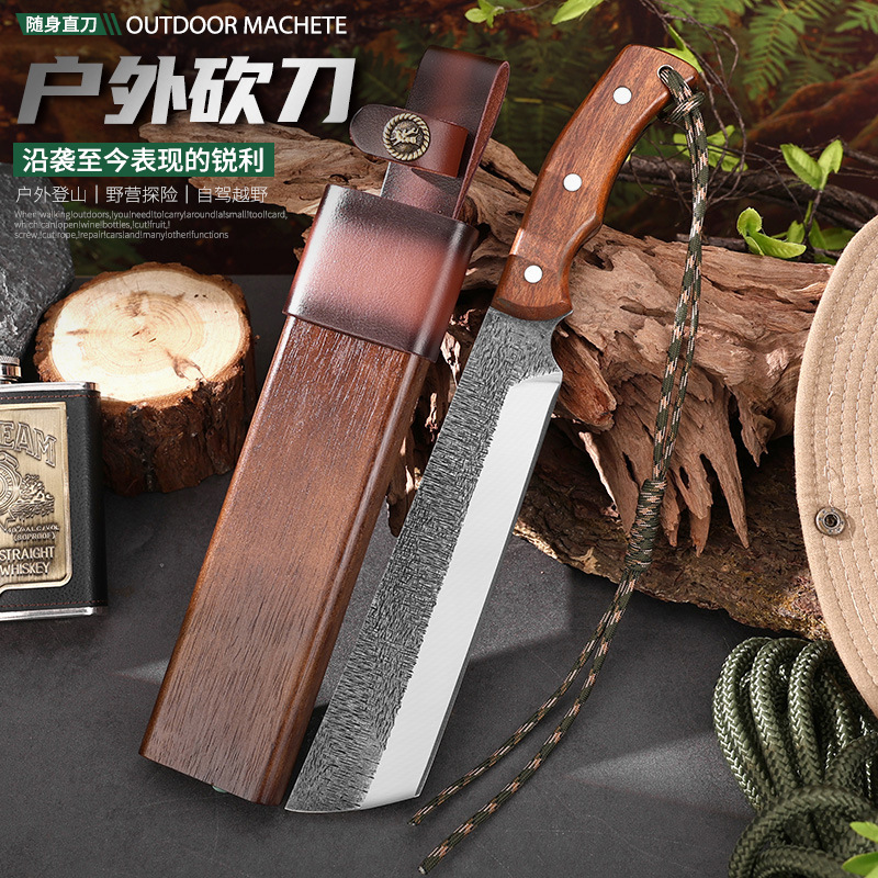 户外手工锻打工具套装加厚斩骨刀户外露营砍柴刀砍骨刀开路伐木刀