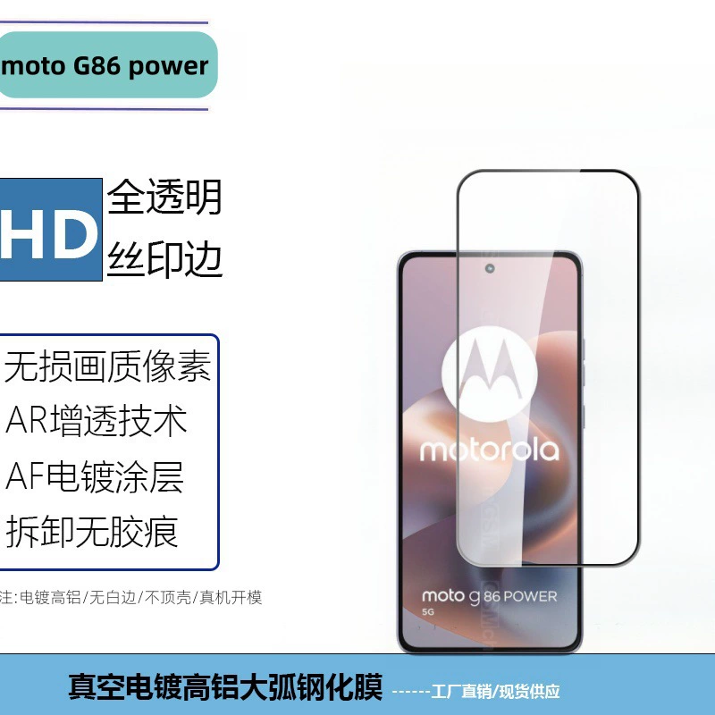 Применимо к Motorola G86power закалённая плёнка прозрачная антишпионка HD печать экрана