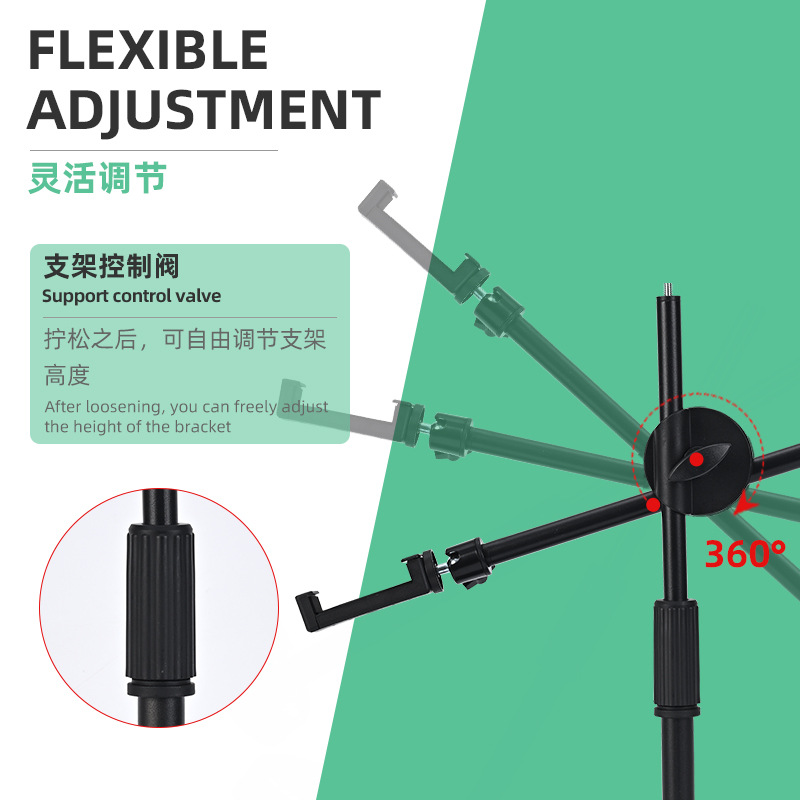 Suministro directo de fábrica, soporte para teléfono móvil de escritorio, grabación en vivo, soporte retráctil, soporte de fotografía de enseñanza