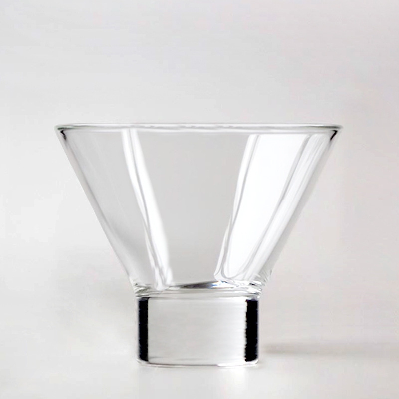Vidrio transparente creativo cóctel taza Margaret triángulo taza Martini taza helado bar bartender taza