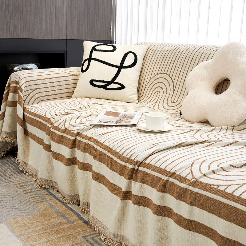 ins风沙发盖布四季通用防滑沙发坐垫靠背巾简约现代全包沙发巾毯