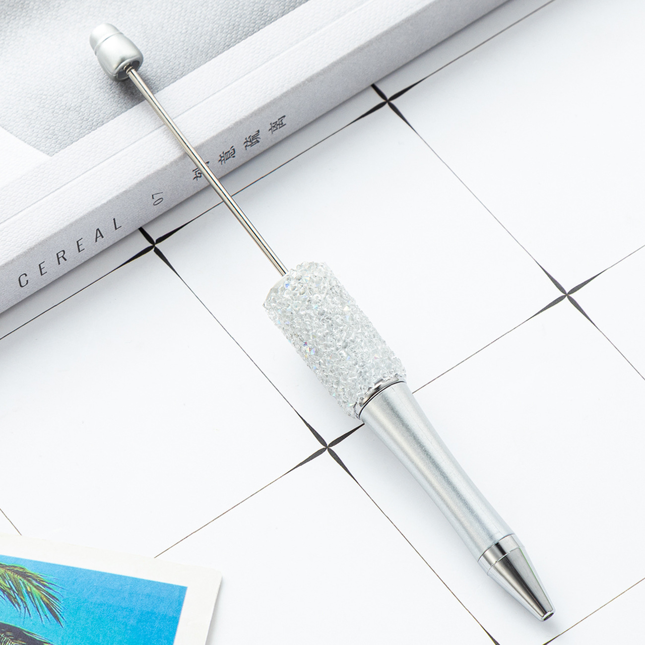 DIY bolígrafo de cuentas de azúcar creativo pegado a mano lleno de diamantes de plástico bolígrafo de regalo al por mayor