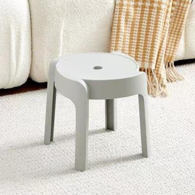 Taburete de plástico, taburete redondo alto para el hogar grueso, taburete de plástico apilable, mesa de comedor, banco, silla de molino de viento de repuesto, taburete único ciclón