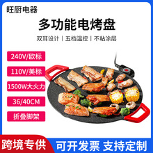 跨境电烤盘家用烤肉盘烤鱼一体锅韩式多功能烤锅烧烤架煎肉烧烤盘