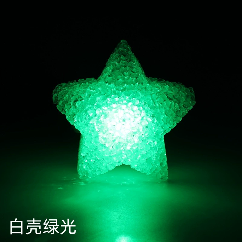 Handheld star light prop, LED multicolor, sizes 8/10/15/20 cm, wrist strap or handheld