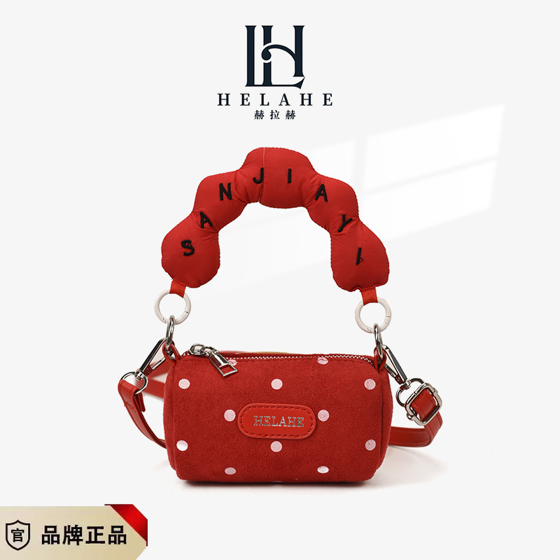 超火复古斜挎小包包女2025新款秋冬小众可爱迷你手拎枕头包耳机包|undefined