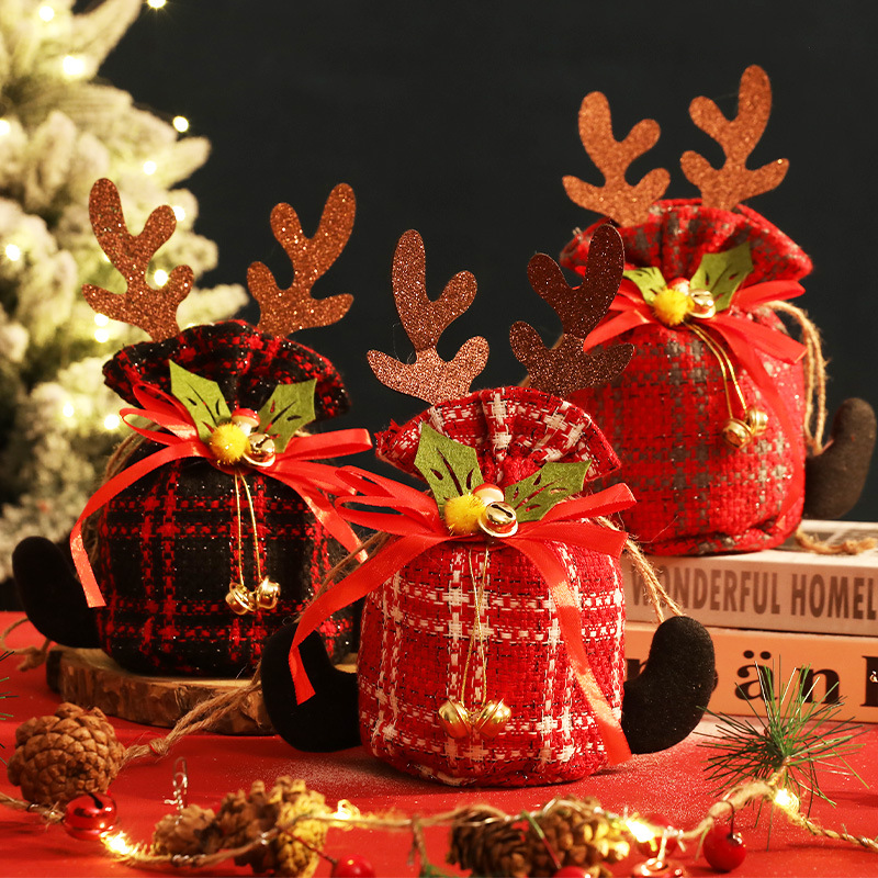 Bolsa de regalo de Navidad Nochebuena pequeño regalo creativo muñeca anciano muñeco de nieve bolsa de manzana niños bolsa de dulces