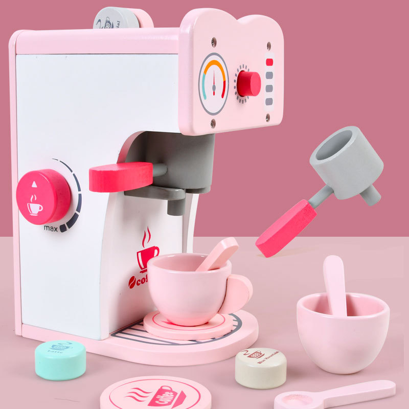 Transfronterizo CE niños jugar casa juguetes simulación pan fabricante de café batidor de huevo traje de Madera Juguetes de cocina