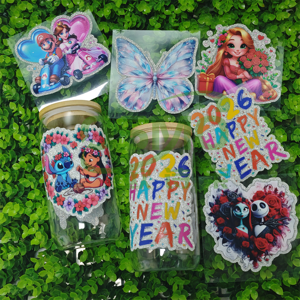 万圣节系列  UVDTF 闪粉水晶标 玻璃杯贴转印贴   跨境10万+目录