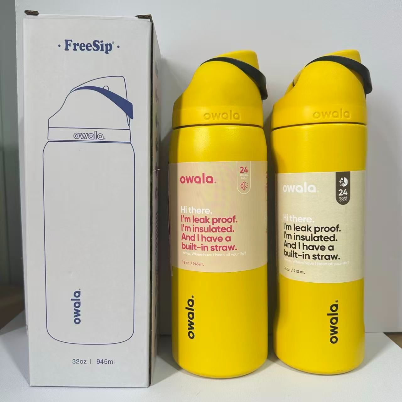 Owala FreeSip Water Bottle Yellow