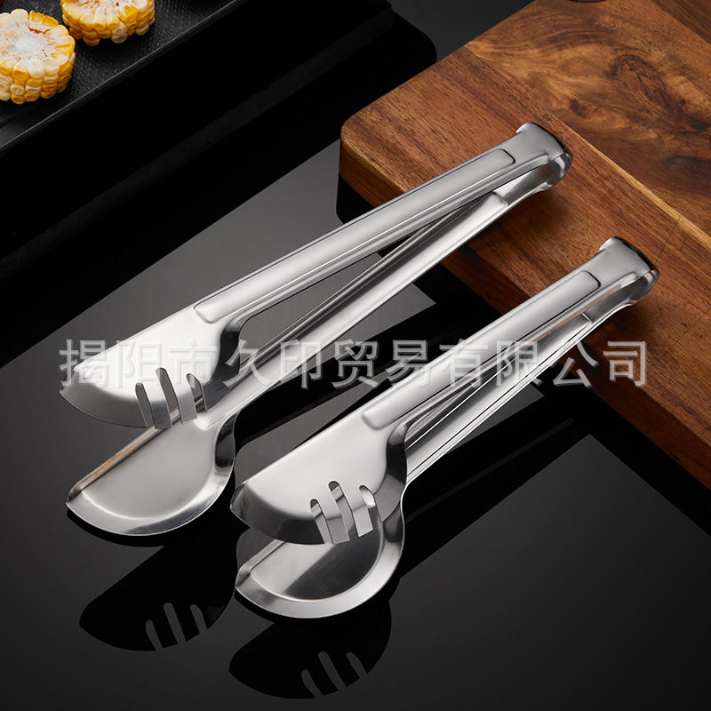工場直接供給キッチンステンレス鋼フードクリップ家庭用野菜クリップ揚げパンケーキ拡張多機能抗火傷|undefined