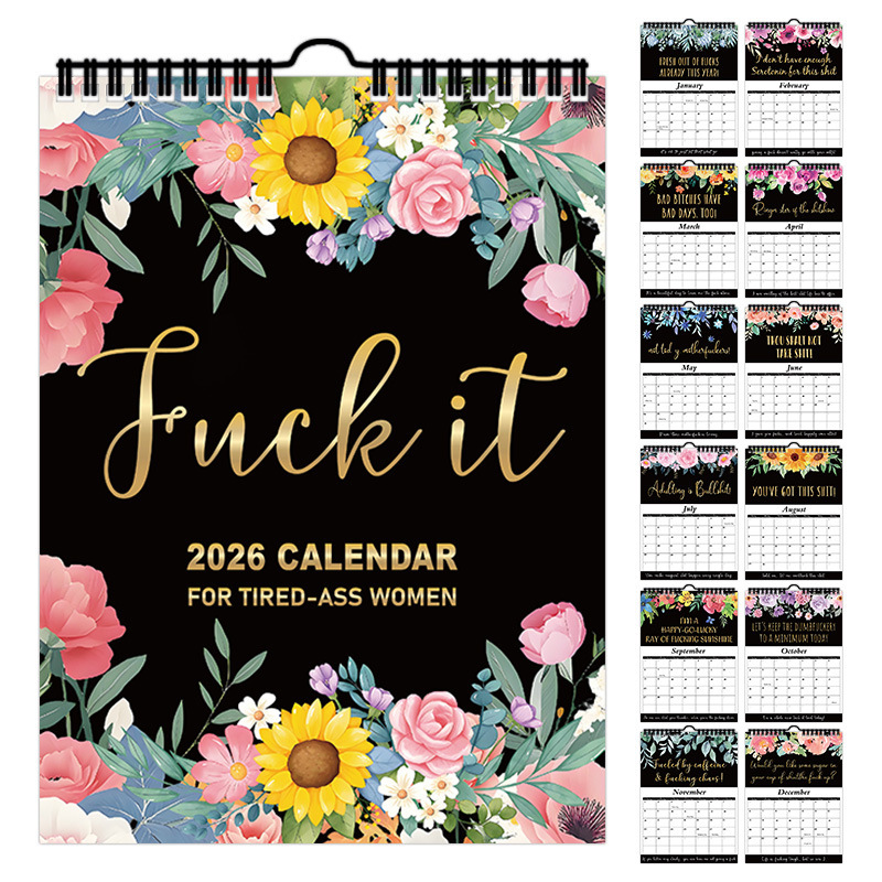 跨境新品 疲惫不堪女性日历2026 Calendar For Tired-Ass Women|undefined