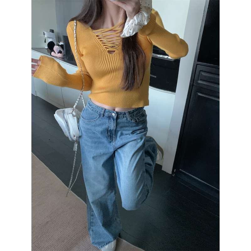 Red demi-season sweater