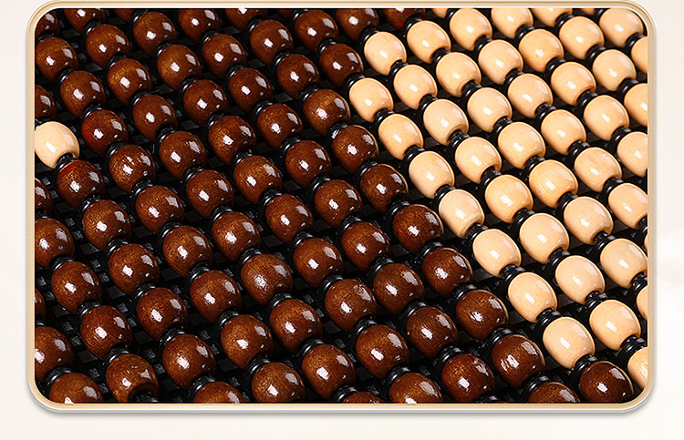 Summer wooden beads car seat cushion car breathable wear-resistant non-slip seat cushion for the front and co-pilot general massage waist protection backrest