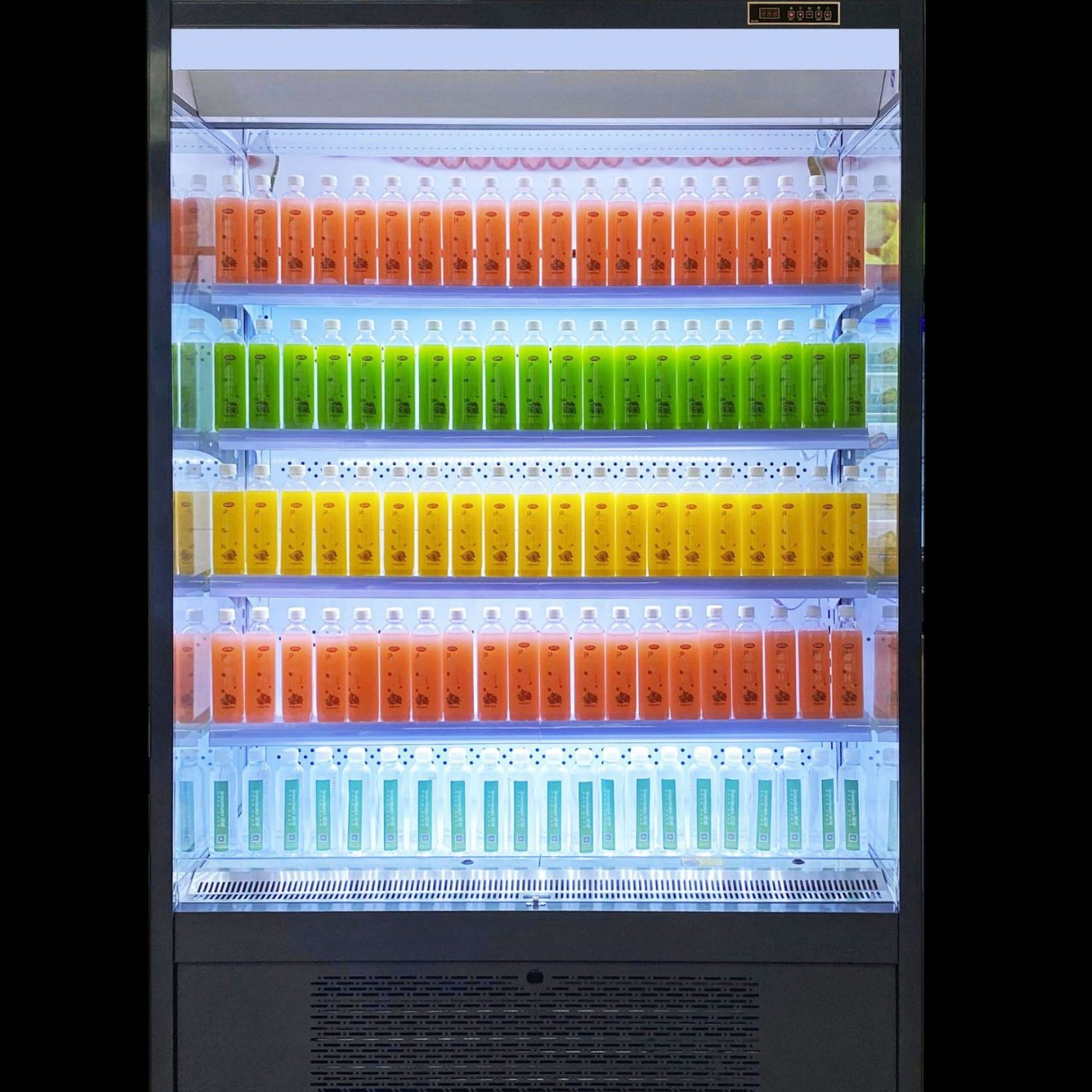 Guangdong Manufacturer Direct Sales Air Curtain Cabinet Supermarket Convenience Store Fresh Food Store Beverage Fruit Yogurt Low-Temperature Preservation Refrigeration Cabinet