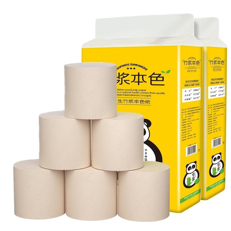 5kg トイレットペーパー卸売ロール紙竹パルプナチュラルカラー家庭用ペーパータオルフルボックストイレットペーパー手頃な価格のフェイシャルティッシュ|undefined