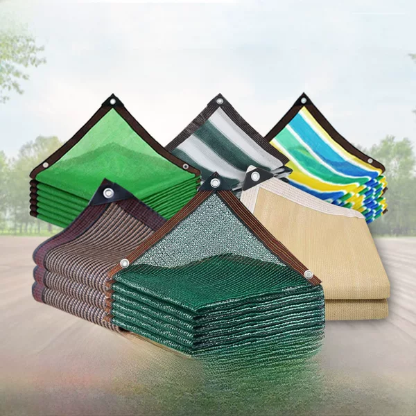 Multicolor sunshade net wrapping perforated sunscreen net outdoor canopy balcony roof insulation net four corners sunshade sail wholesale