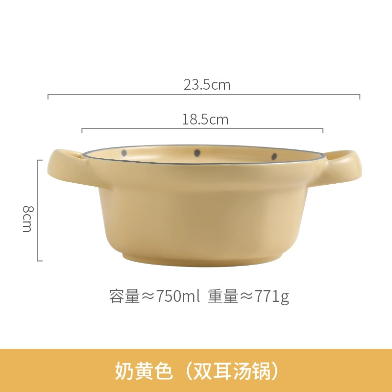 Tableware Ceramic Cream Set, Light Luxury Style — Multi-Size Dinnerware for Home